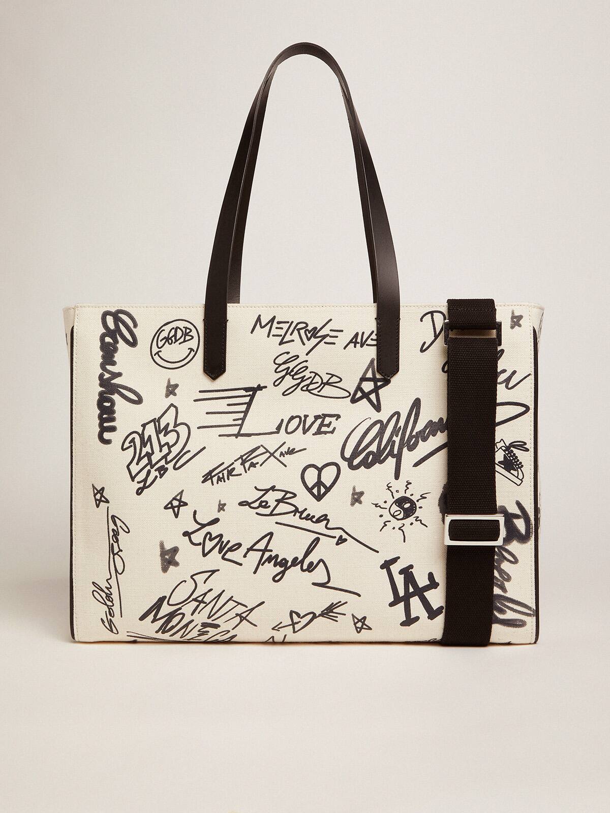 Golden Goose - Graffiti print East-West California Bag in 