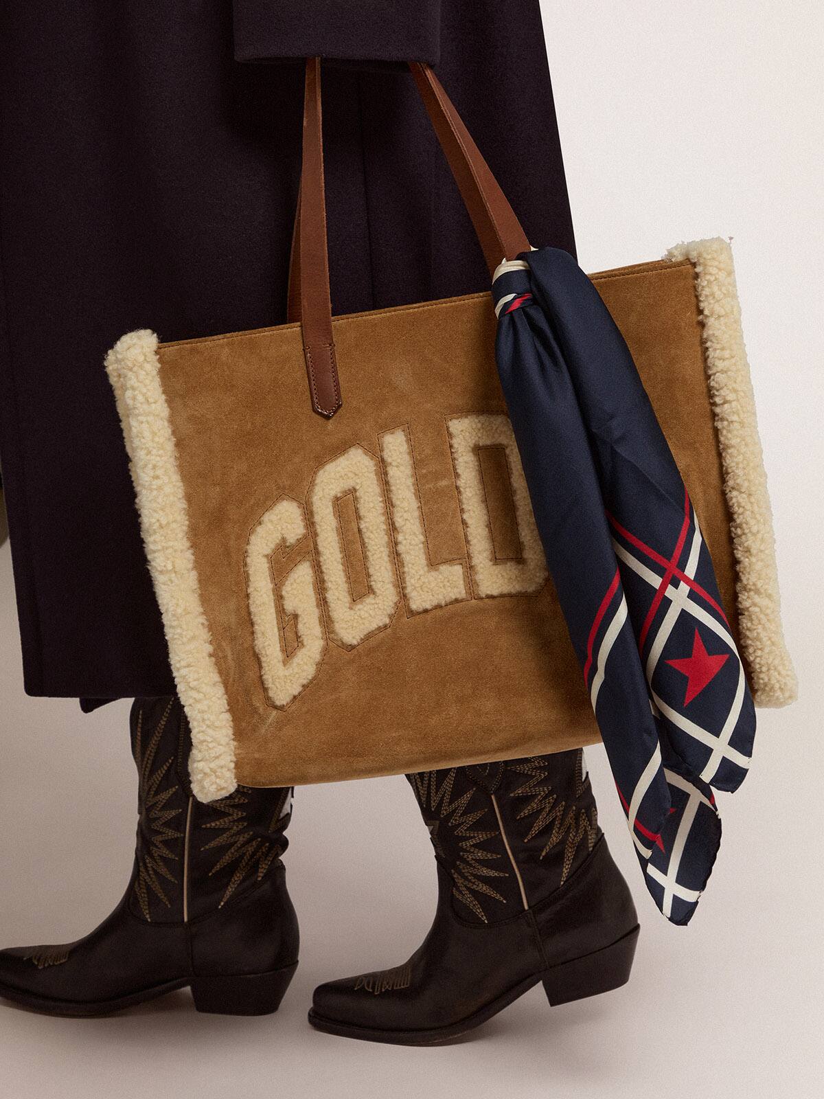 Golden Goose - Sac California Bag East-West en daim et shearling in 