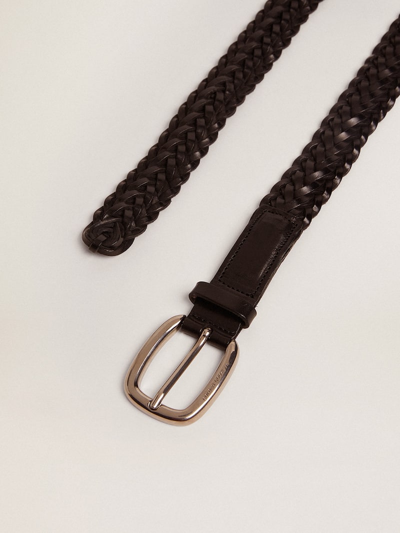 Golden Goose - Cintur&oacute;n de piel negra para mujer in 