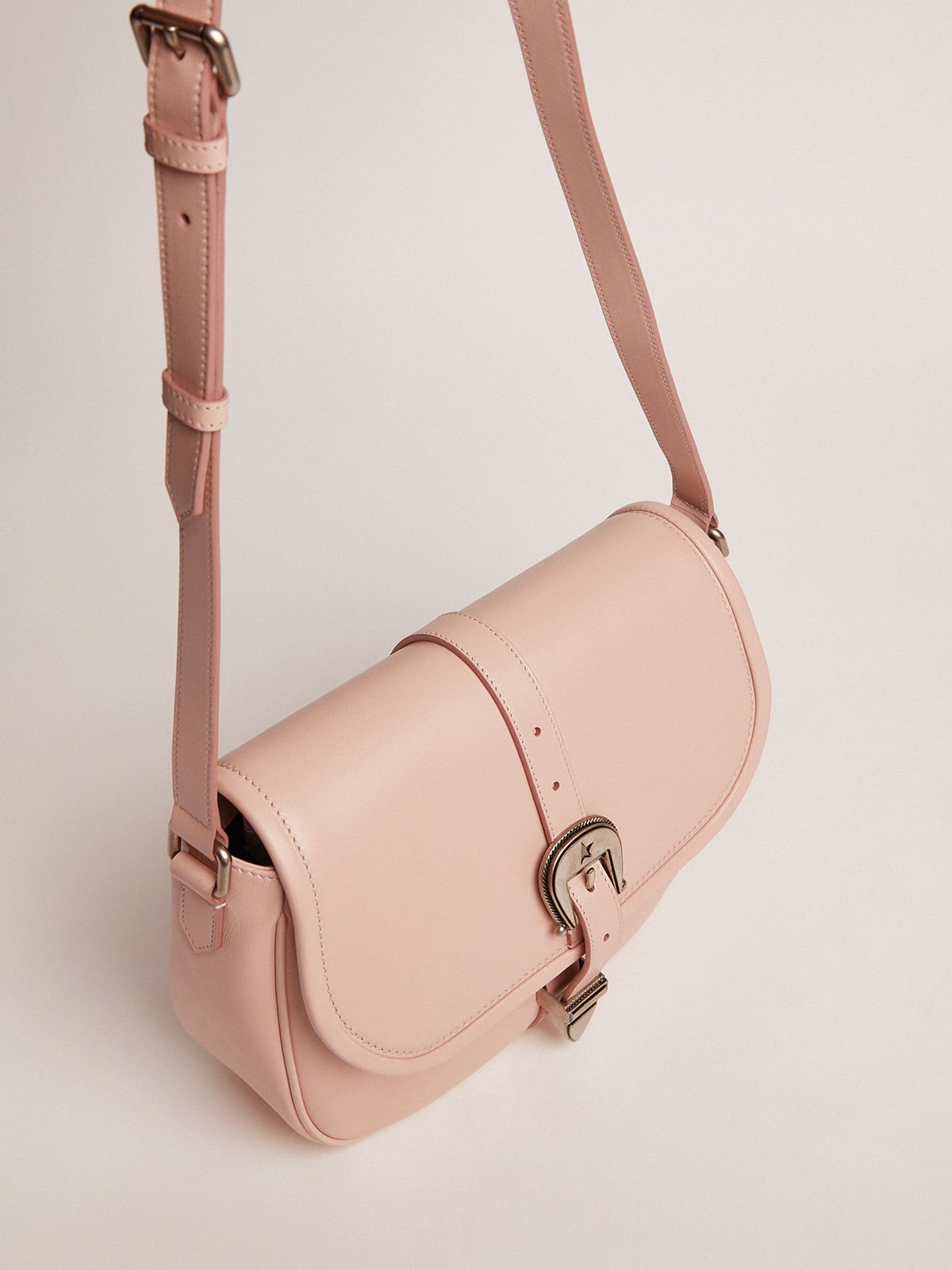 Golden Goose - Borsa Rodeo Bag medium in pelle color rosa quarzo in 