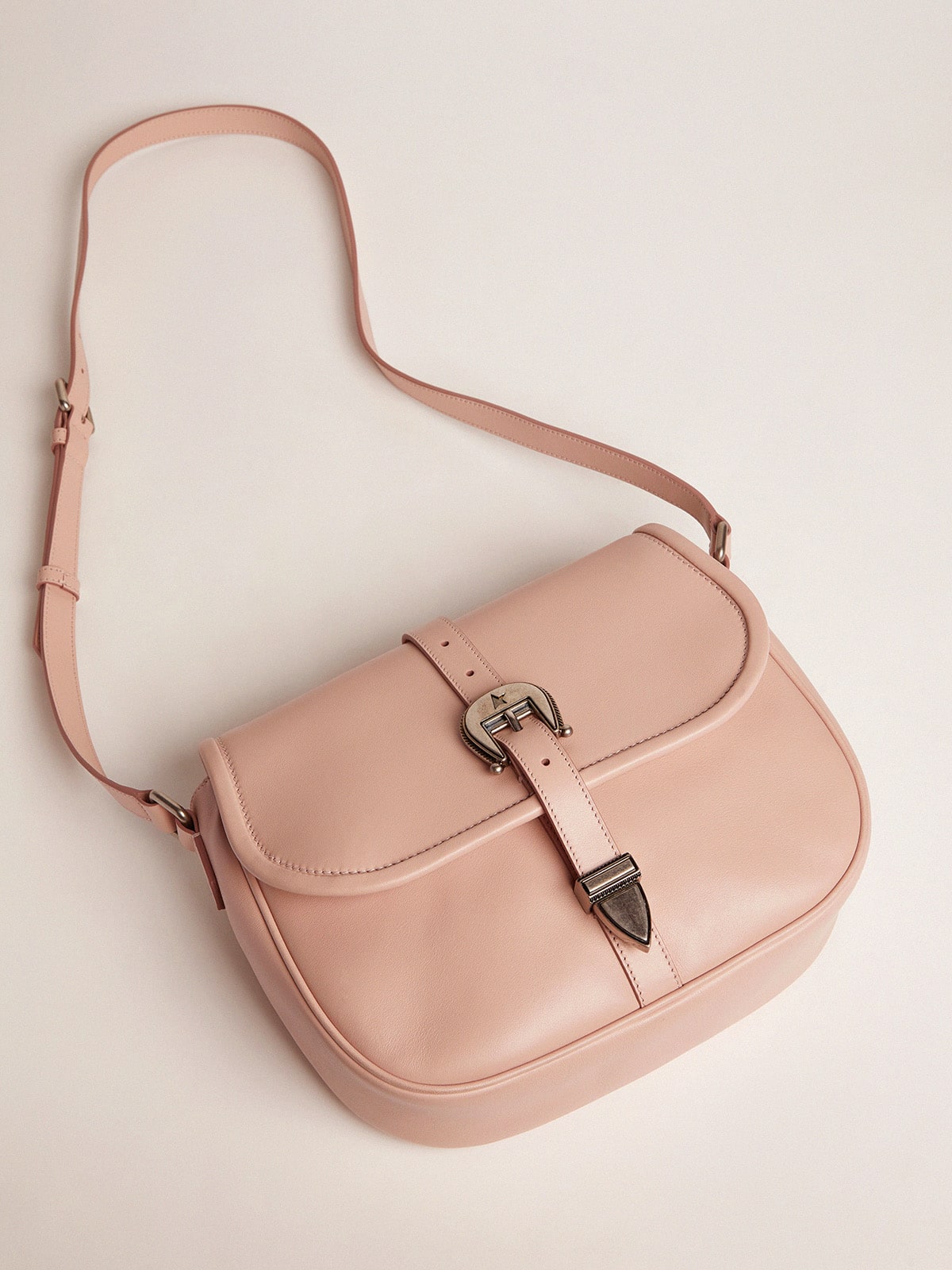 Golden Goose - Borsa Rodeo Bag medium in pelle color rosa quarzo in 