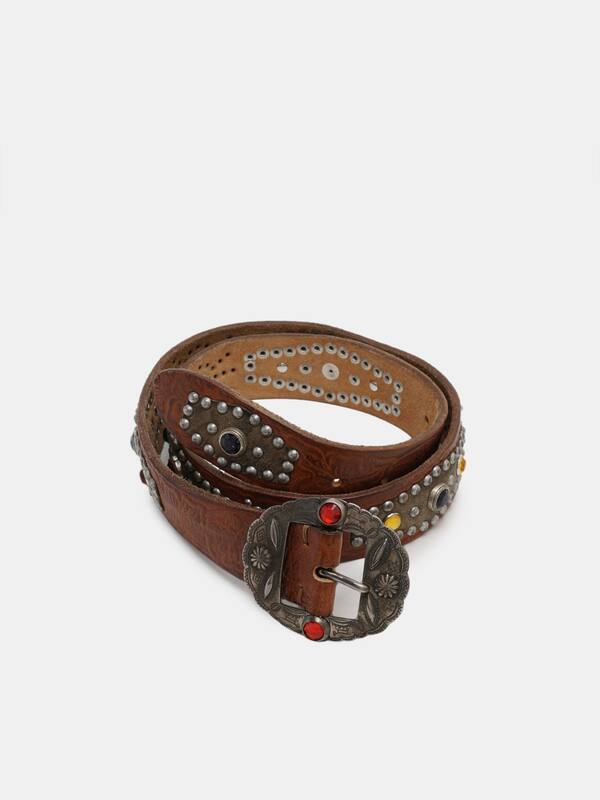 Texas Rodeo belt with studs and crystals