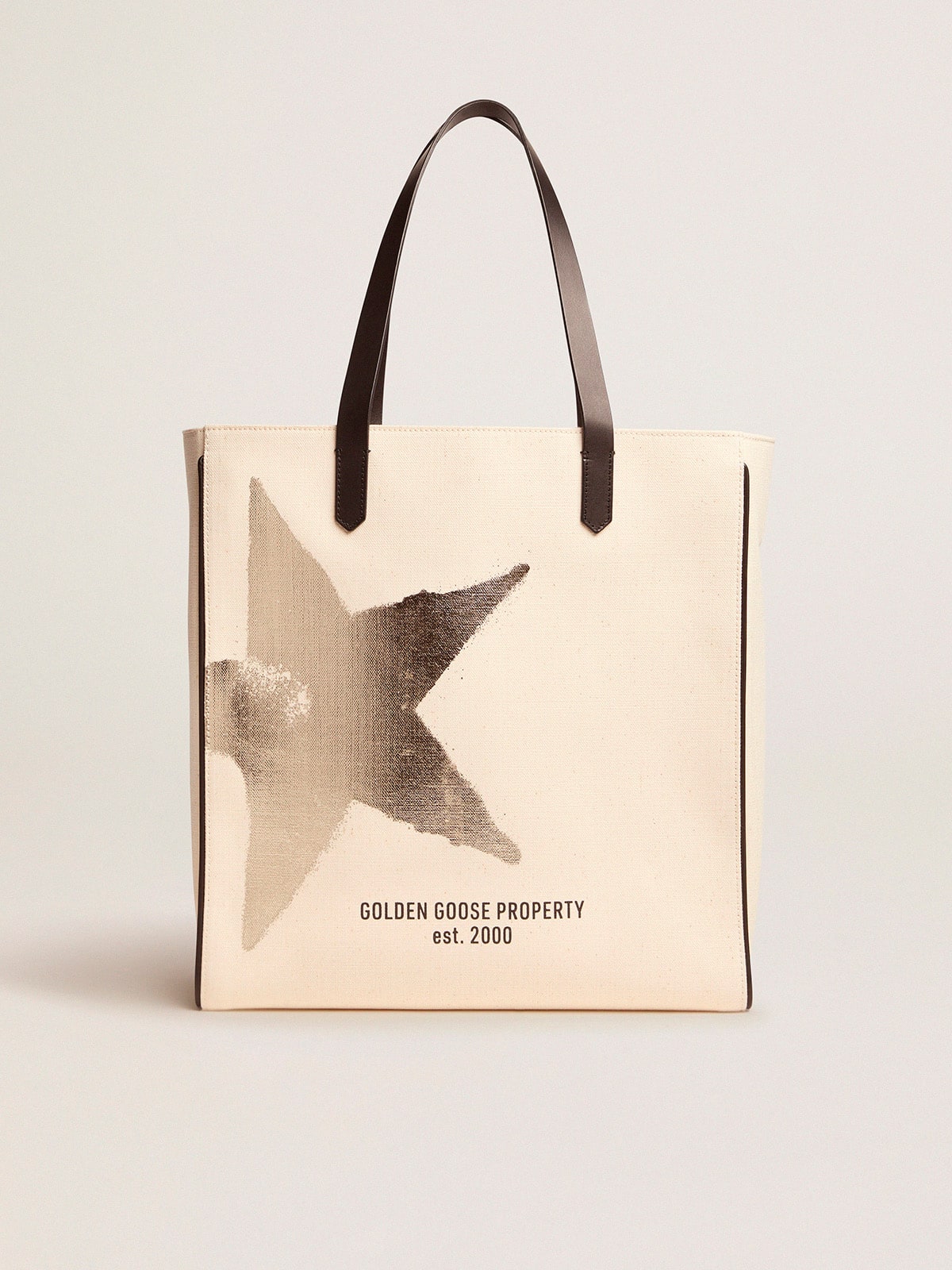 Golden Goose - North-South California Bag with Golden star print in 