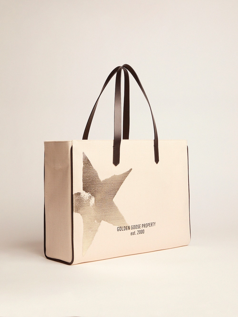 Golden Goose - East-West California Bag with Golden star print in 