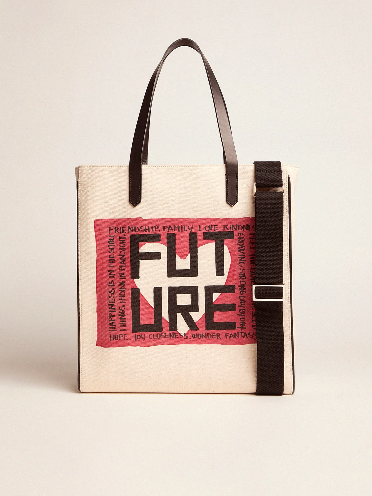 Golden Goose - North-South California Bag with ''Future'' print in 