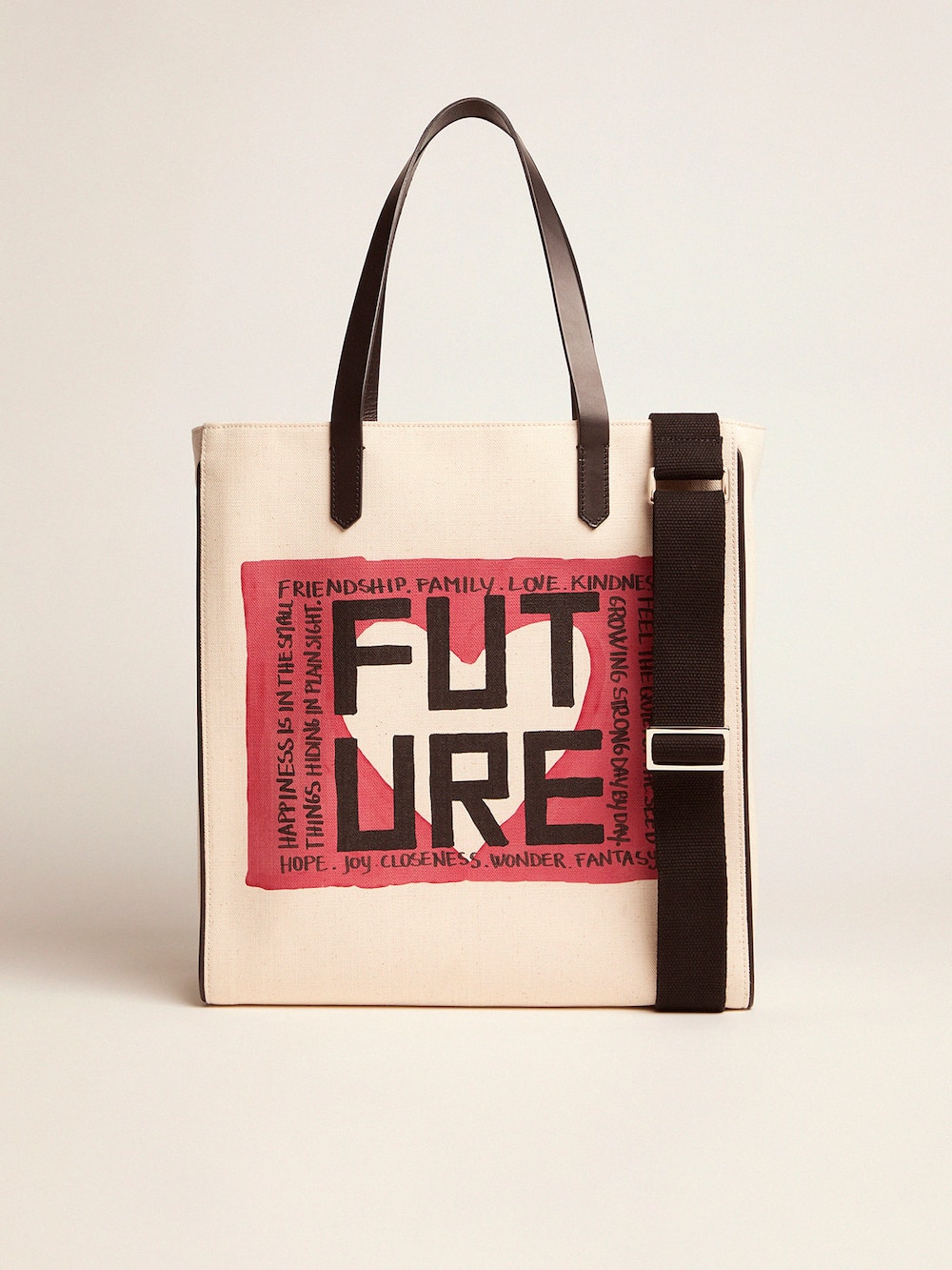 Golden Goose - North-South California Bag with ''Future'' print in 
