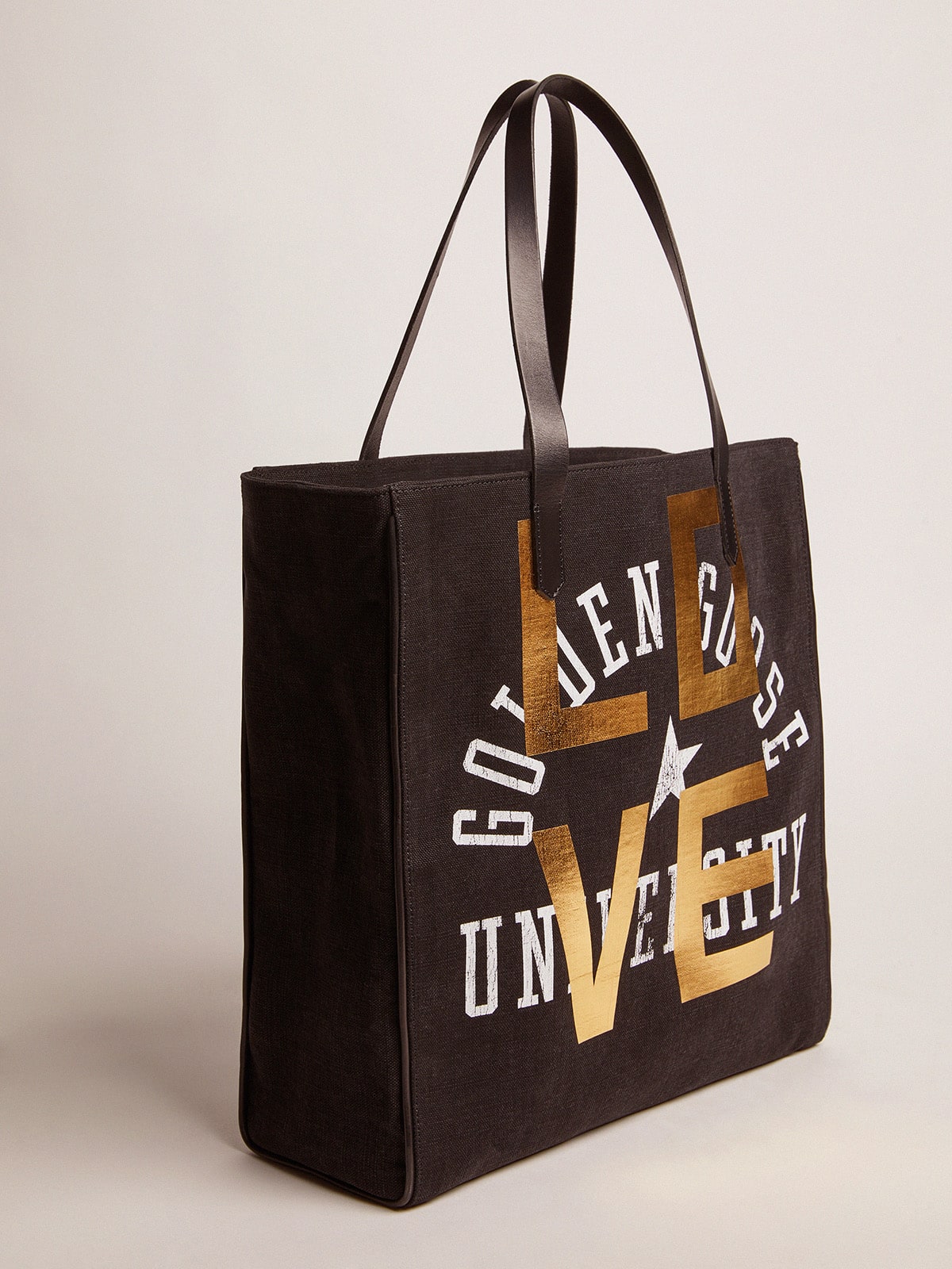 Golden Goose - North-South California Bag with ''Love'' print in 