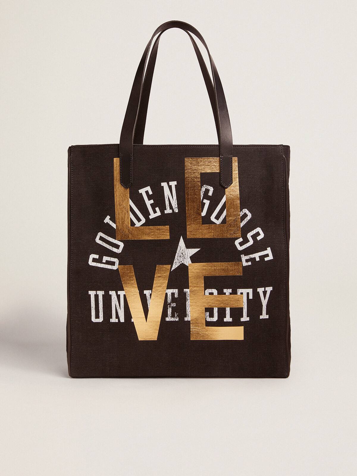 Golden Goose - North-South California Bag with ''Love'' print in 