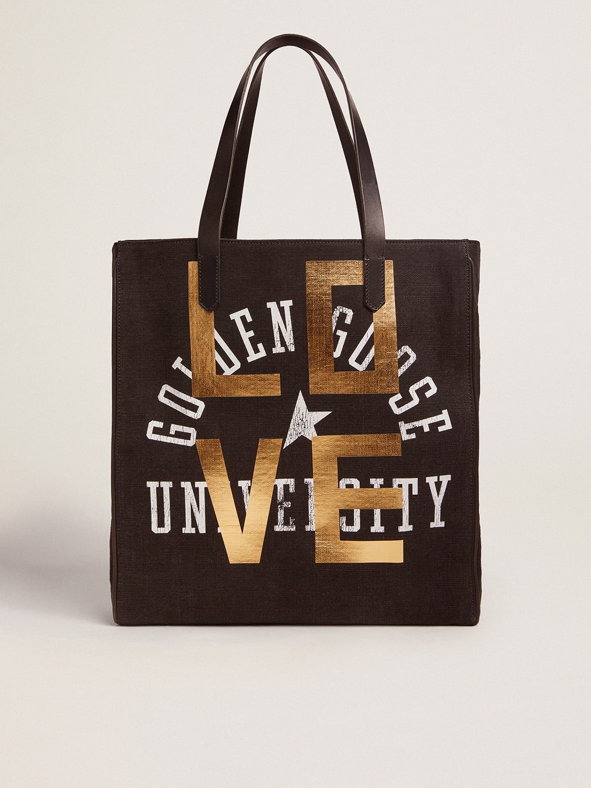 Golden Goose - North-South California Bag with ''Love'' print in 