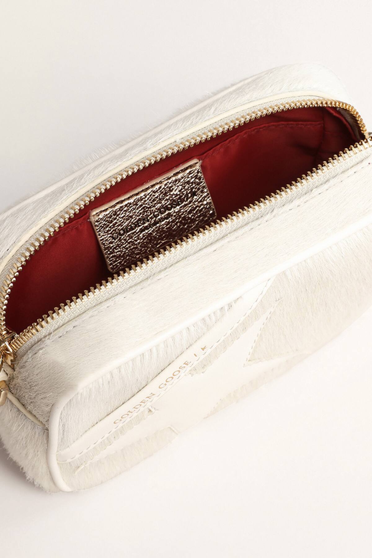Golden Goose - Mini Star Bag in heritage white leather with tone-on-tone star in 