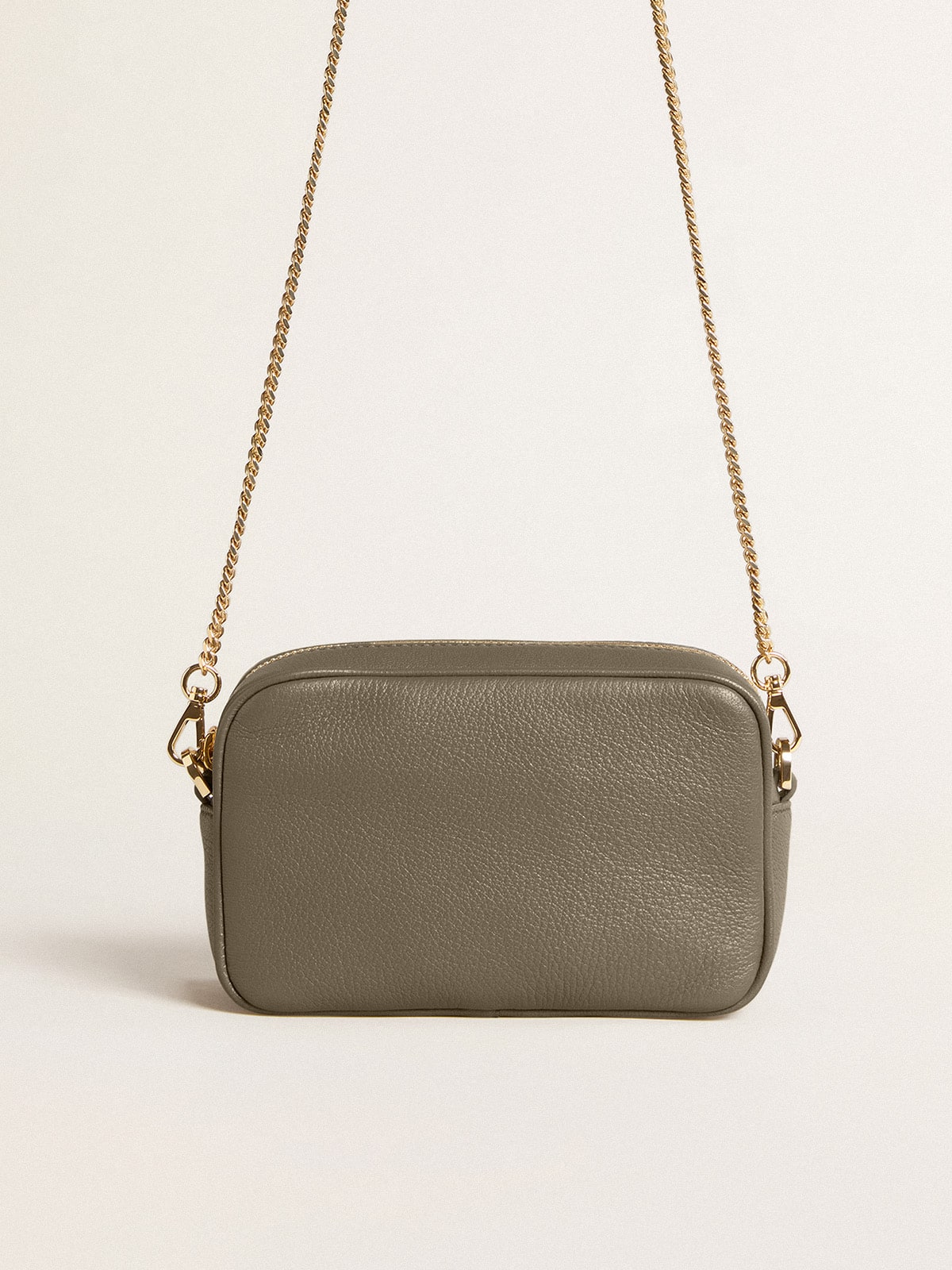 Golden Goose - Mini Star Bag in sage-green leather with tone-on-tone star in 