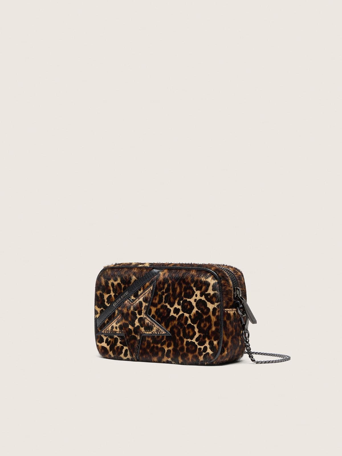 Golden Goose - Mini Star Bag in animal-print pony skin with tone-on-tone star in 