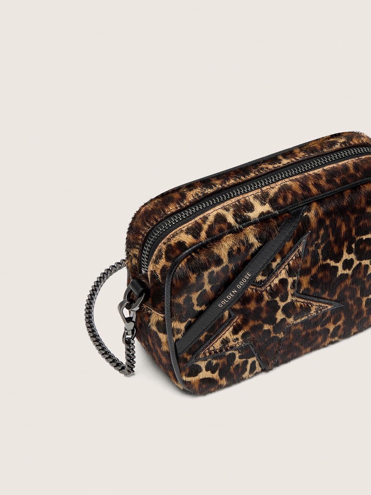 Golden Goose - Mini Star Bag in animal-print pony skin with tone-on-tone star in 
