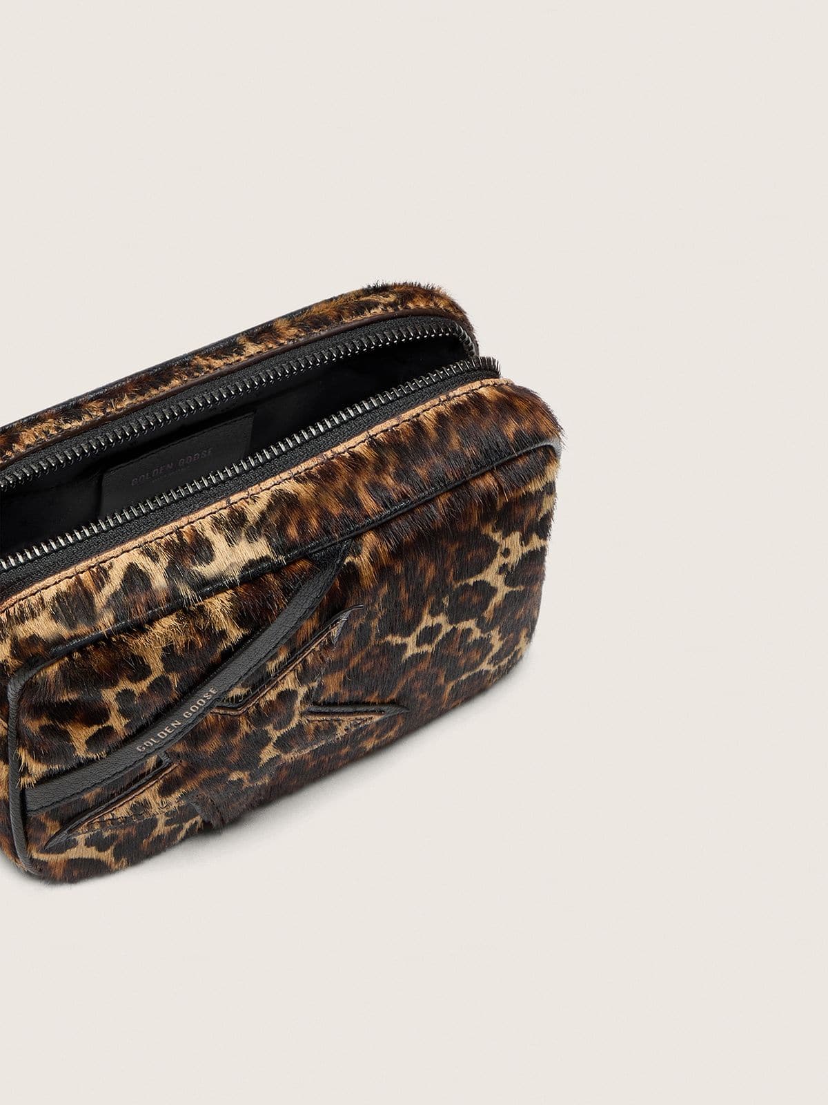 Golden Goose - Mini Star Bag in animal-print pony skin with tone-on-tone star in 