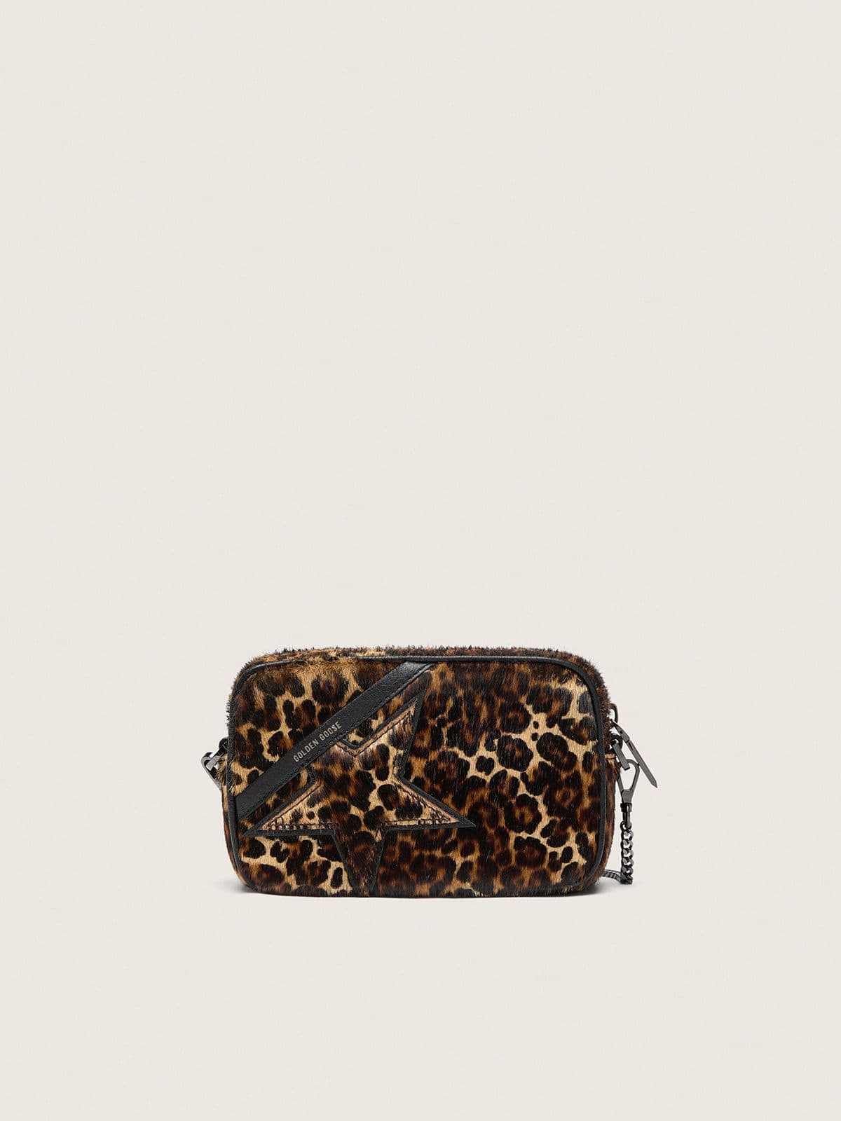 Golden Goose - Mini Star Bag in animal-print pony skin with tone-on-tone star in 