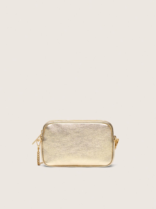 Mini Star Bag in platinum-colored leather with Swarovski star