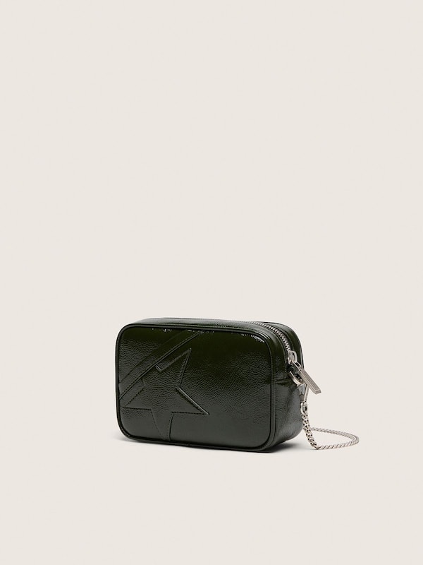 Golden Goose - Mini Star Bag in black leather with tone-on-tone star in 