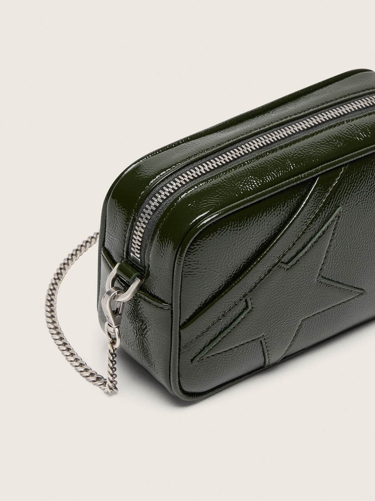 Golden Goose - Mini Star Bag in black leather with tone-on-tone star in 