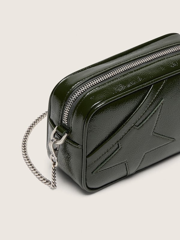 Golden Goose - Mini Star Bag in black leather with tone-on-tone star in 