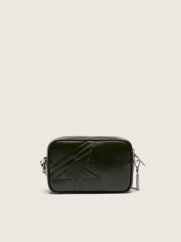 Golden Goose - Mini Star Bag in black leather with tone-on-tone star in 