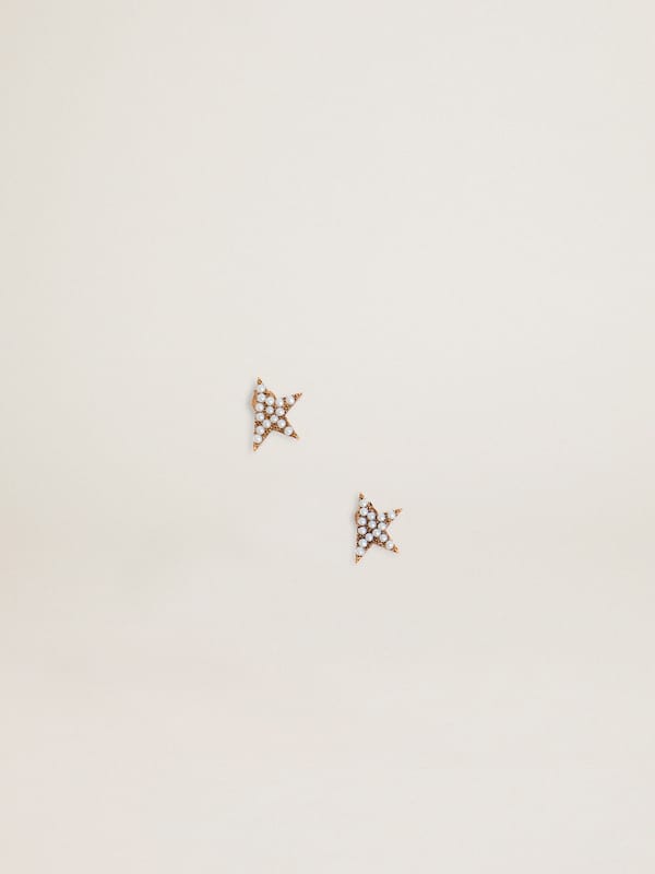 Golden Goose - Women's stud earrings in antique gold color with decorative beads in 