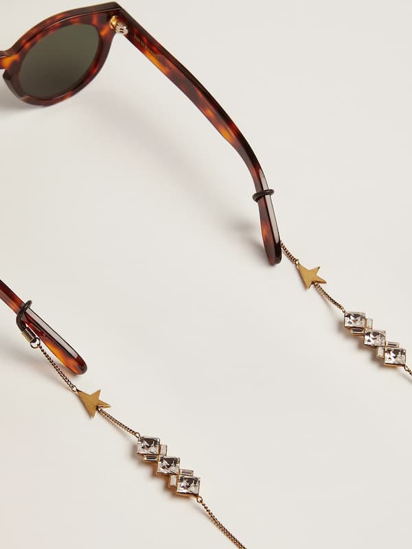 Golden Goose - Women's glasses chain in antique gold color in 