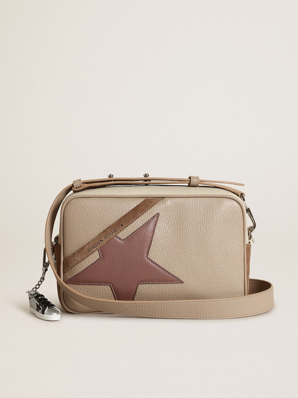 Golden Goose - Star Bag de piel martillada color blanco roto in 