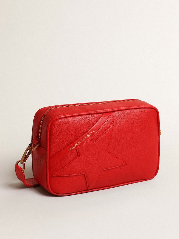 Golden Goose - Women’s Star Bag in bright red leather in 