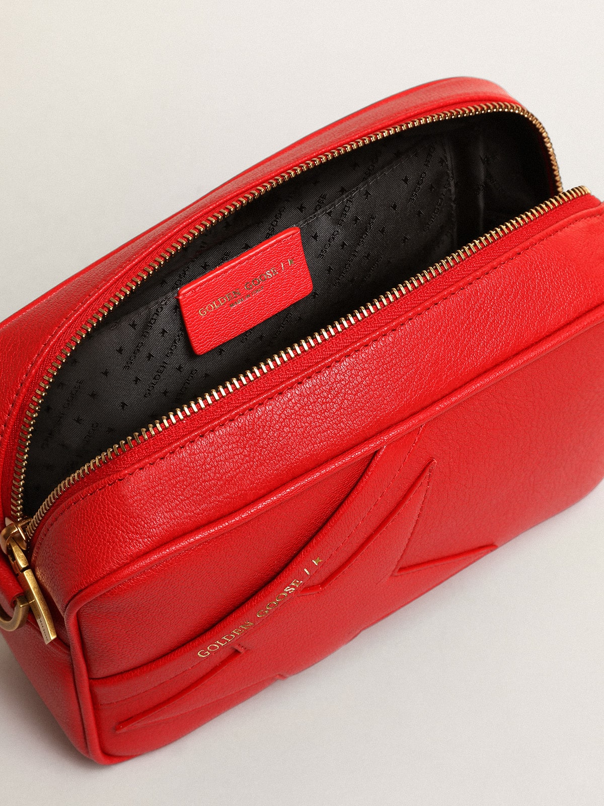 Golden Goose - Women’s Star Bag in bright red leather in 