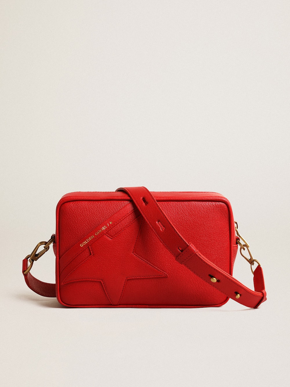 Golden Goose - Star Bag Donna in pelle color rosso acceso in 