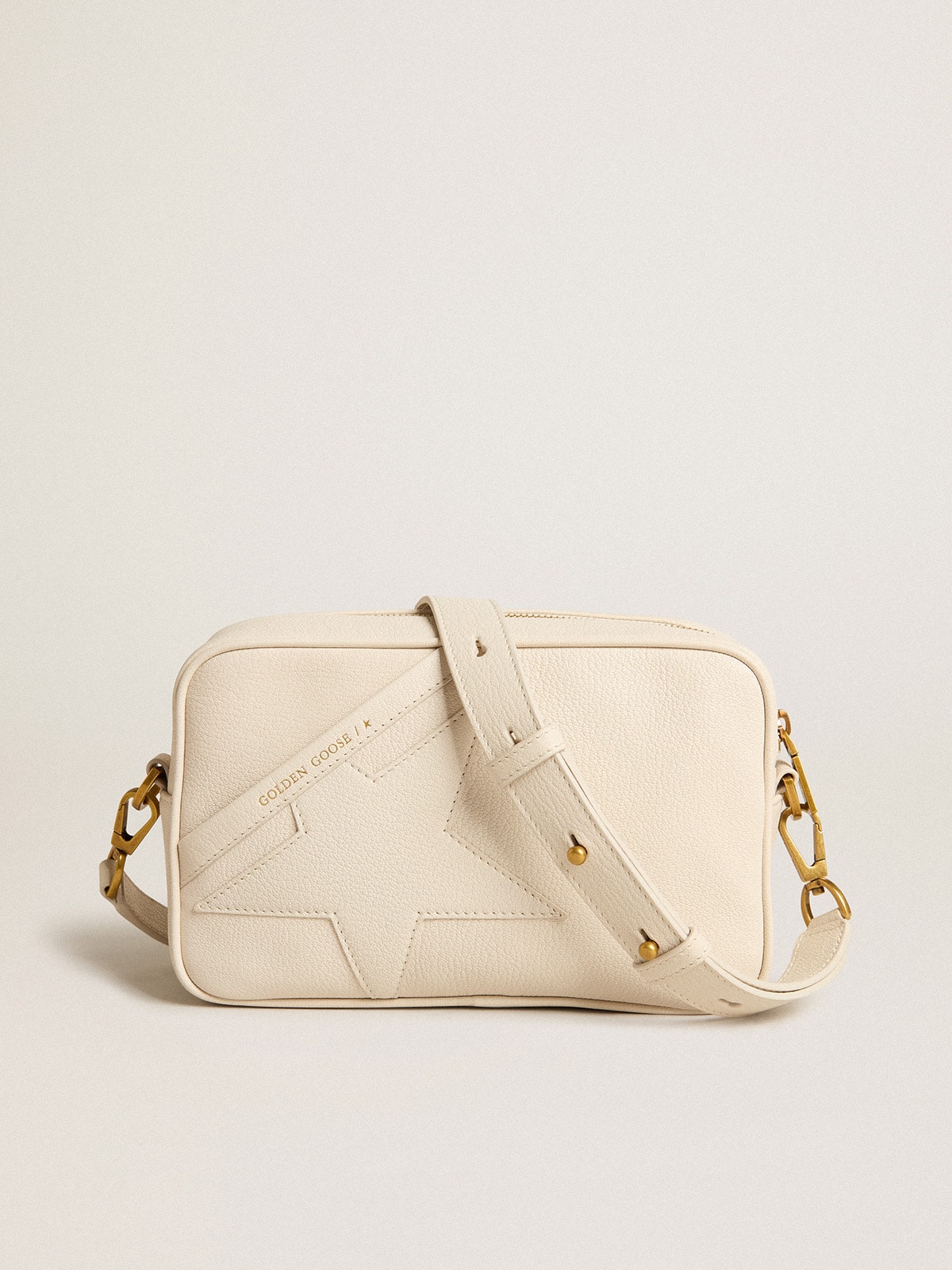 Golden Goose - Bolsa Star Bag Feminina de couro cor de manteiga in 