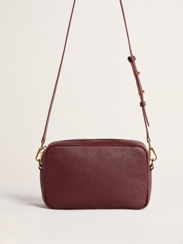 Golden Goose - Star Bag in wine-red leather with tone-on-tone star in 