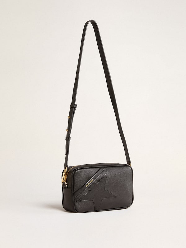 Golden Goose - Star Bag in black leather with tone-on-tone star  in 