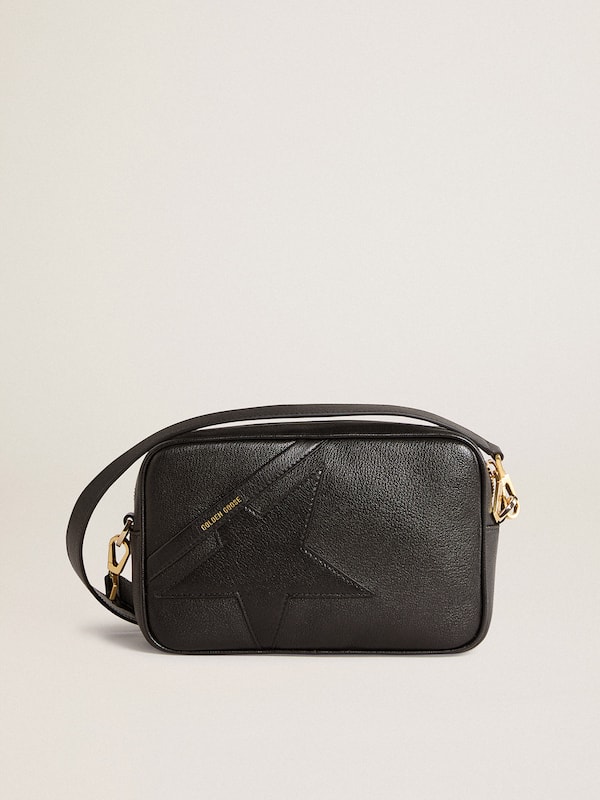 Golden Goose - Star Bag de piel negra con estrella tono sobre tono  in 