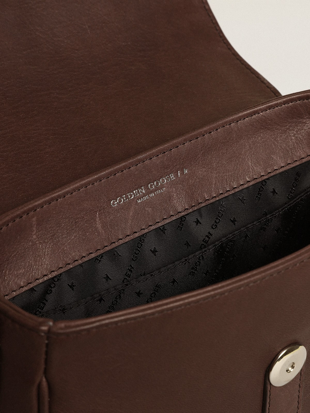 Golden Goose - Francis Bag pequeño de piel marrón oscuro in 