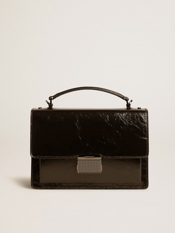Golden Goose - Venezia Bag in black metallic leather with black details in 