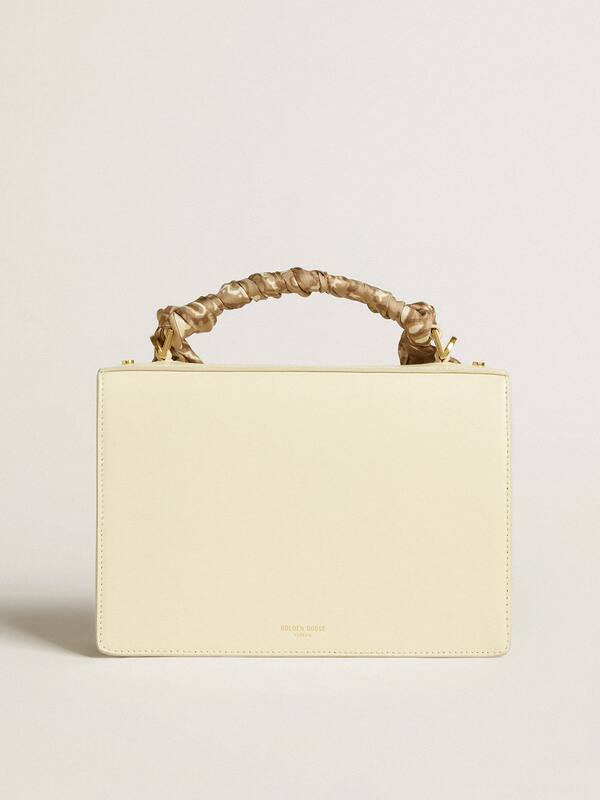 Golden Goose - Venezia Bag in butter-colored boarded leather with silk scarf in 