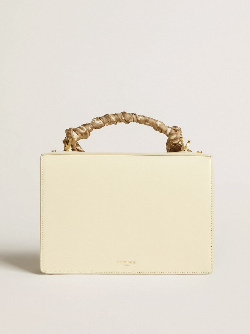 Golden Goose - Venezia Bag in butter-colored boarded leather with silk scarf in 