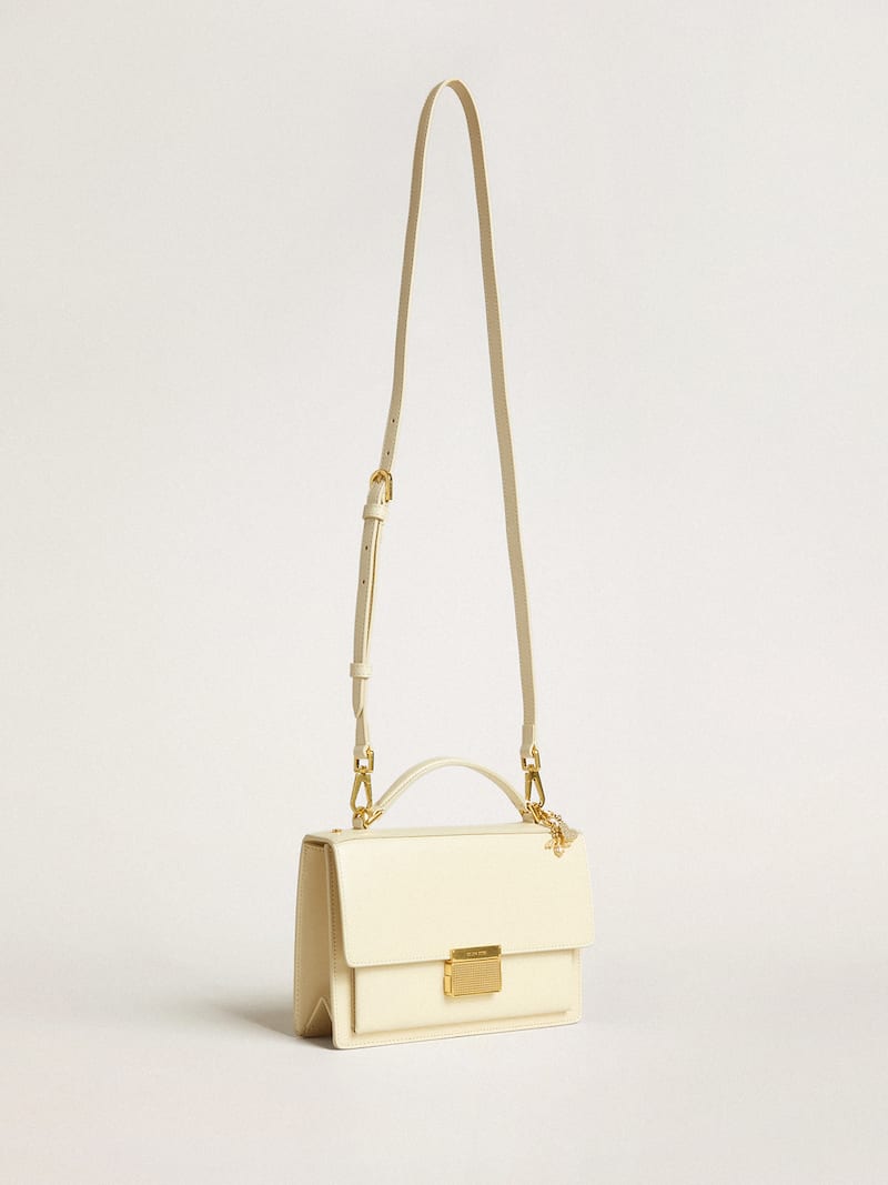 Golden Goose - Venezia Bag in butter-colored boarded leather with double charm in 