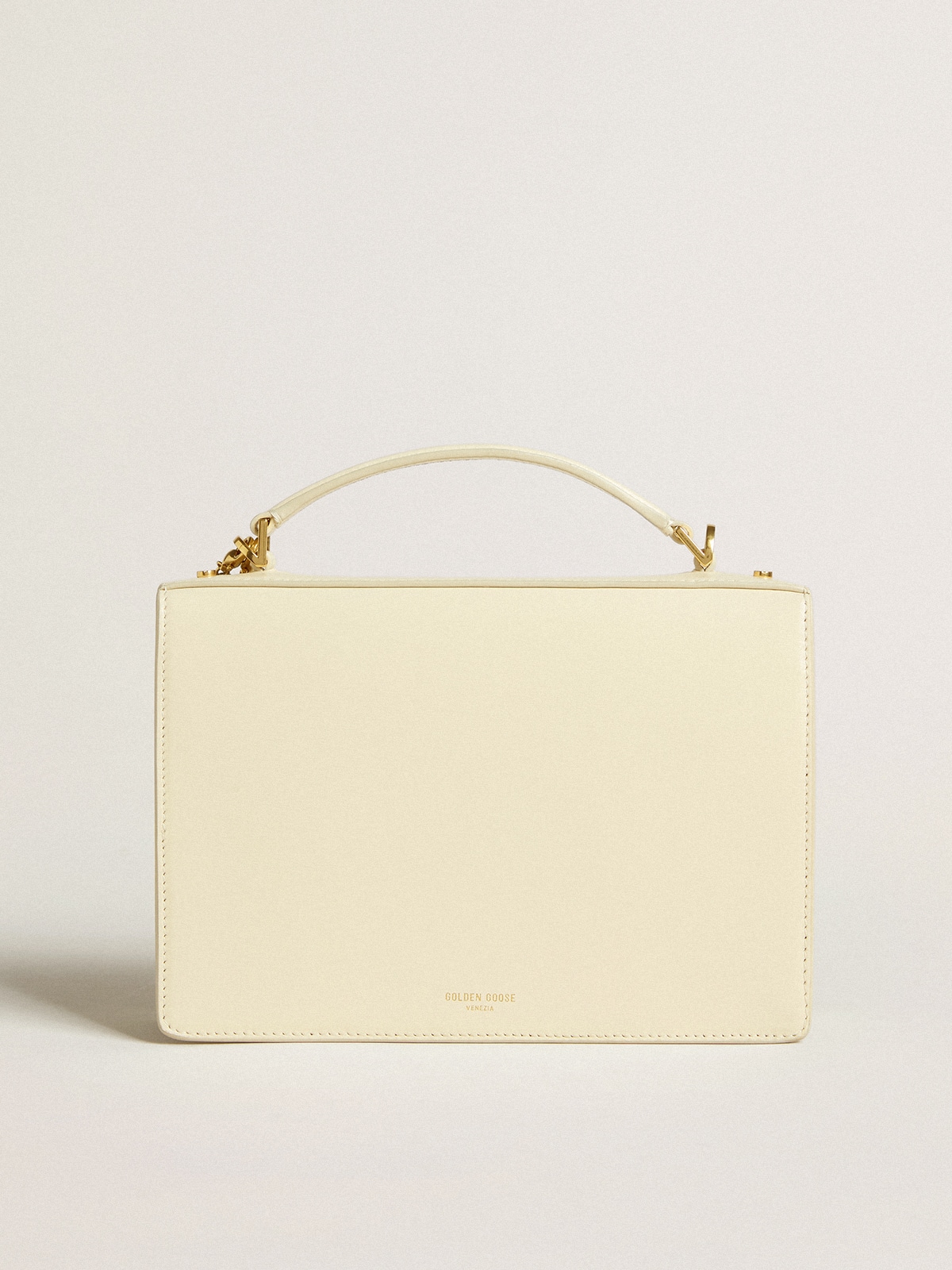 Golden Goose - Venezia Bag aus butterfarbenem Palmellato-Leder mit Tuch und zwei Charms  in 