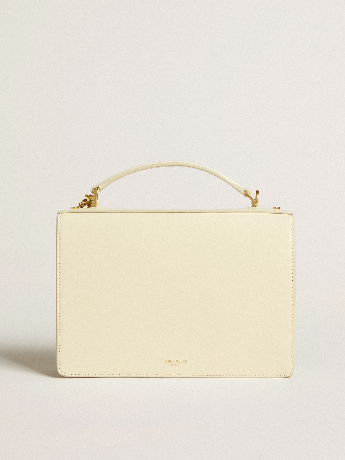 Golden Goose - Venezia Bag in butter-colored boarded leather with double charm  in 