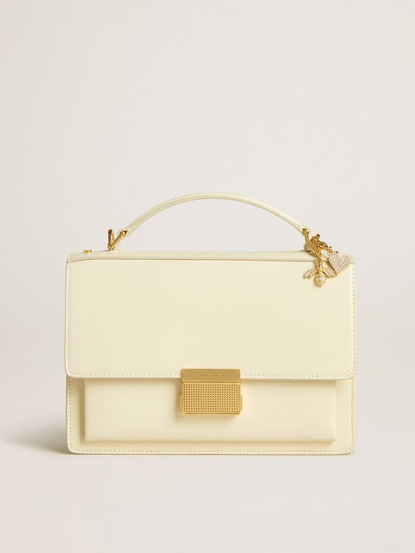 Golden Goose - Venezia Bag in butter-colored boarded leather with double charm  in 