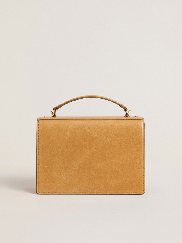 Golden Goose - Venezia Bag in ochre yellow embossed leather with gold details  in 