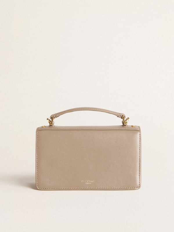 Golden Goose - Small Venezia Bag in beige boarded leather with gold details in 