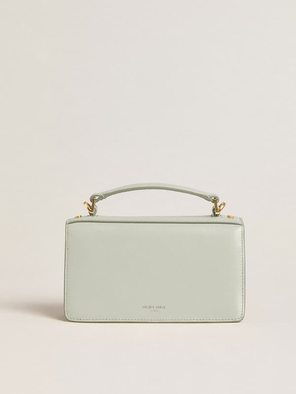 Golden Goose - Small Venezia Bag in mineral-gray boarded leather with gold details in 