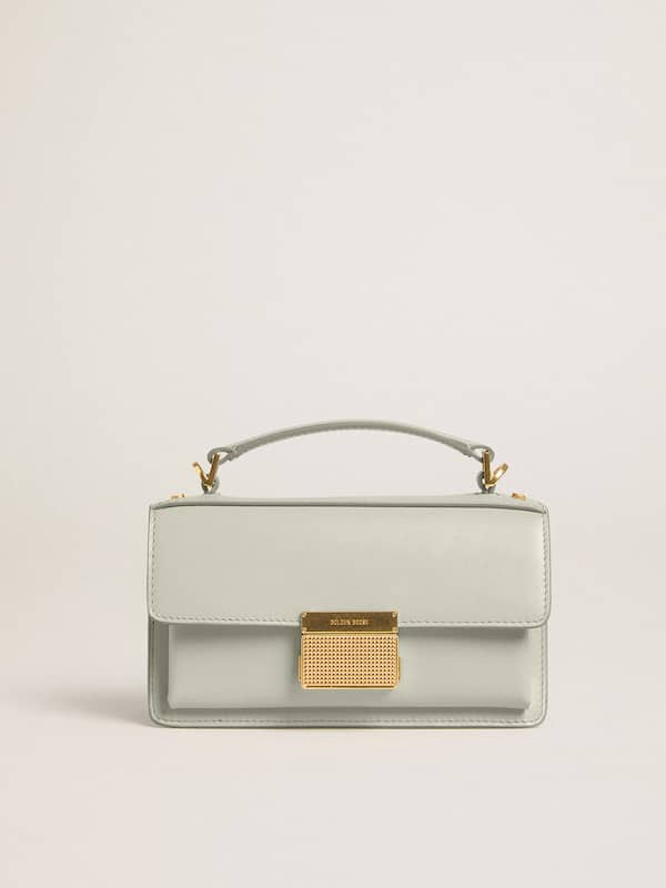 Golden Goose - Small Venezia Bag in mineral-gray boarded leather with gold details in 