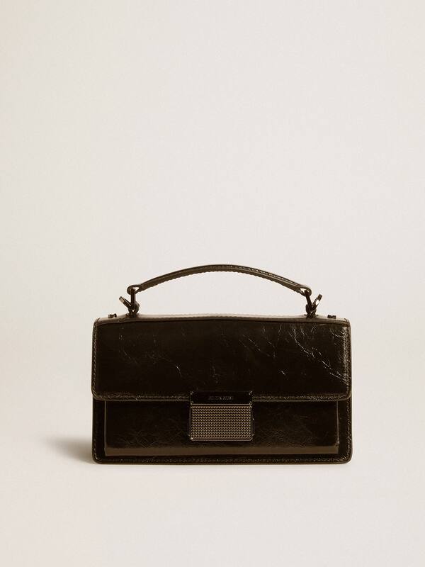 Golden Goose - Small Venezia Bag in black metallic leather with black details in 