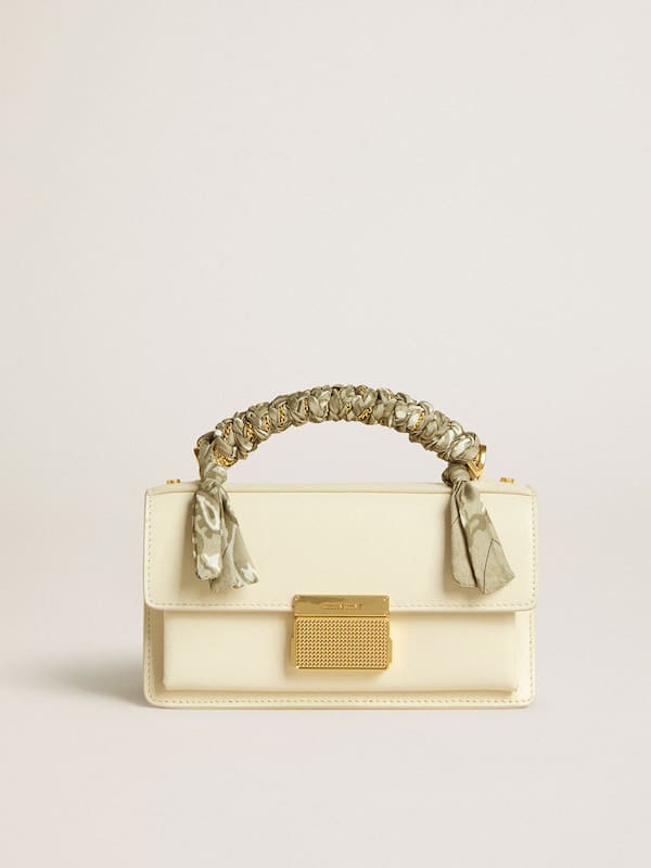 Golden Goose - Small Venezia Bag in butter-colored boarded leather with braided scarf  in 
