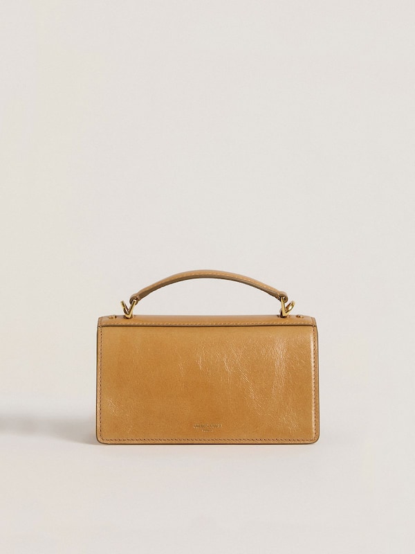 Golden Goose - Small Venezia Bag in tobacco-colored leather with gold details  in 