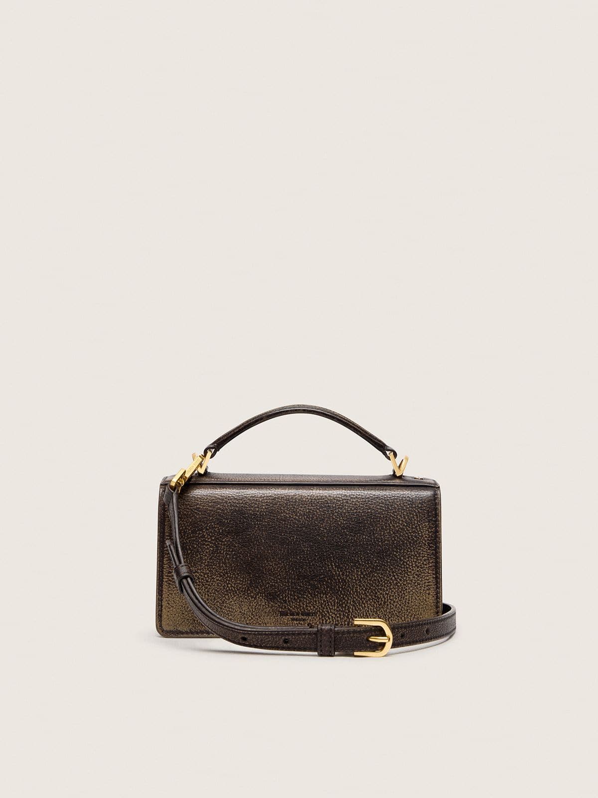 【Golden 】VENEZIA HANDBAG Venezia Bag in butter-colored boarded leather with gold details